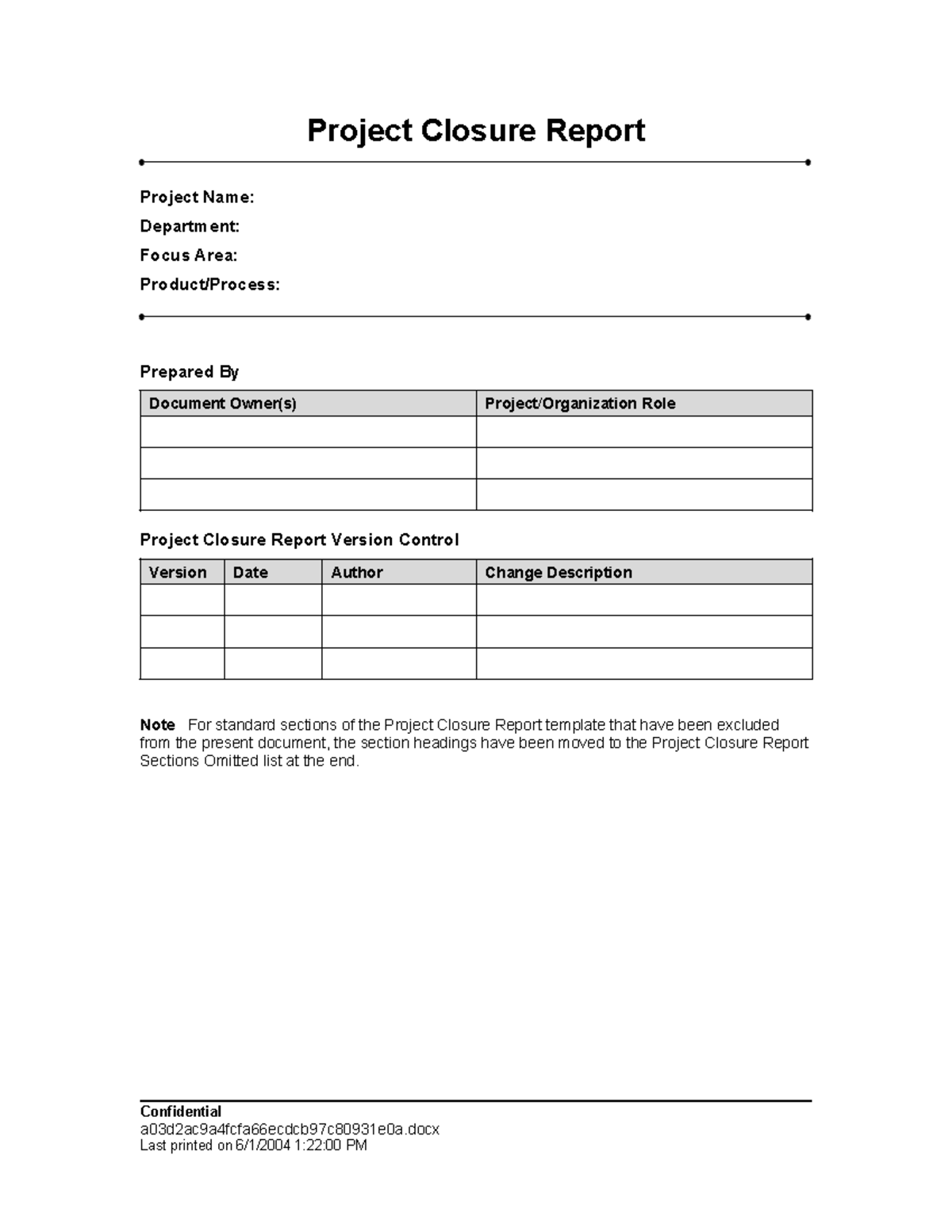 Project Closure Report: Summary and Recommendations - Studocu