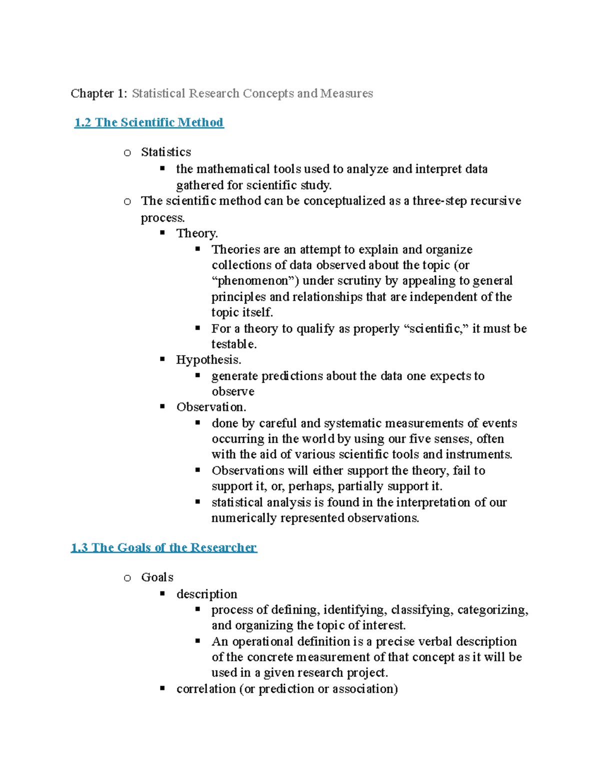 Module 1 & 2: Key Concepts in Statistical Research & Measures - Studocu