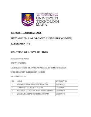 LAB Manual - chm - CHM ORGANIC CHEMISTRY II Laboratory Experiment for ...