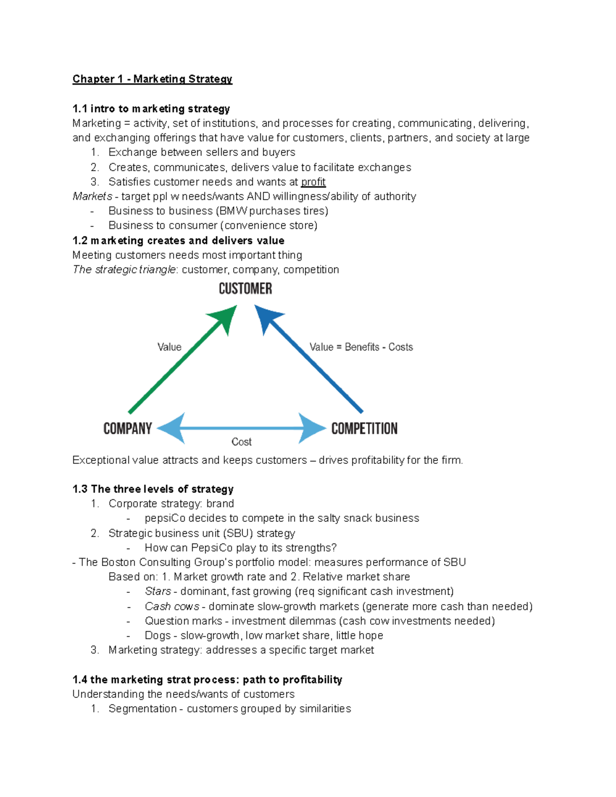 Marketing Strategy Overview: Key Concepts and AI Integration in MKT 201 ...