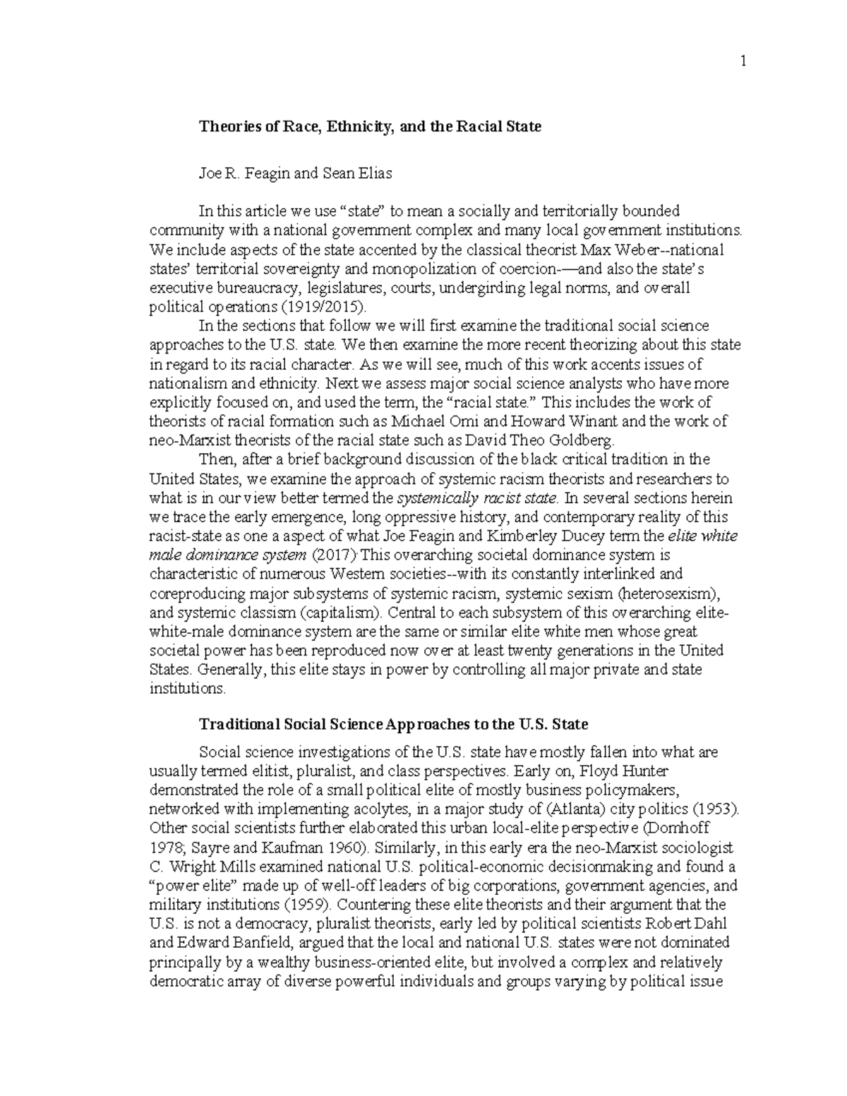 Theories of Race, Ethnicity, and the Racial State (SOC 101) - Studocu
