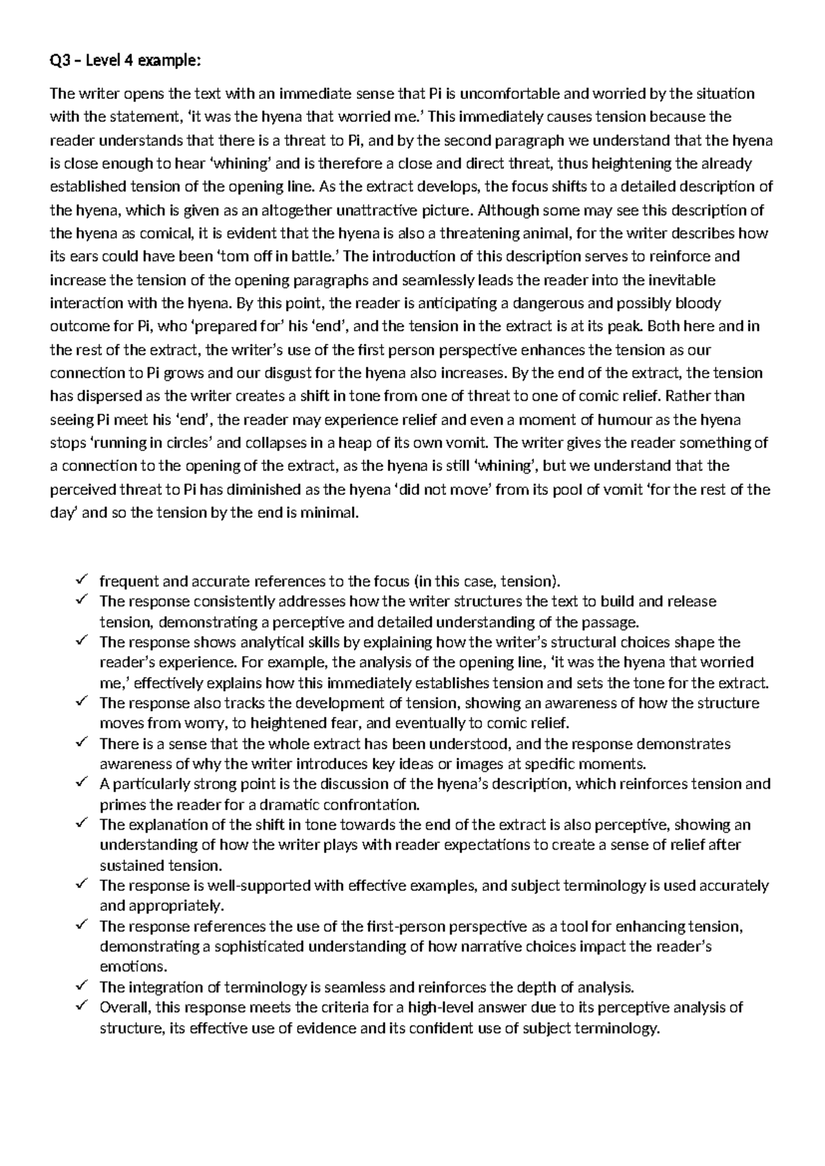 Lesson 1 - Q3 Response Analysis and Feedback - Studocu