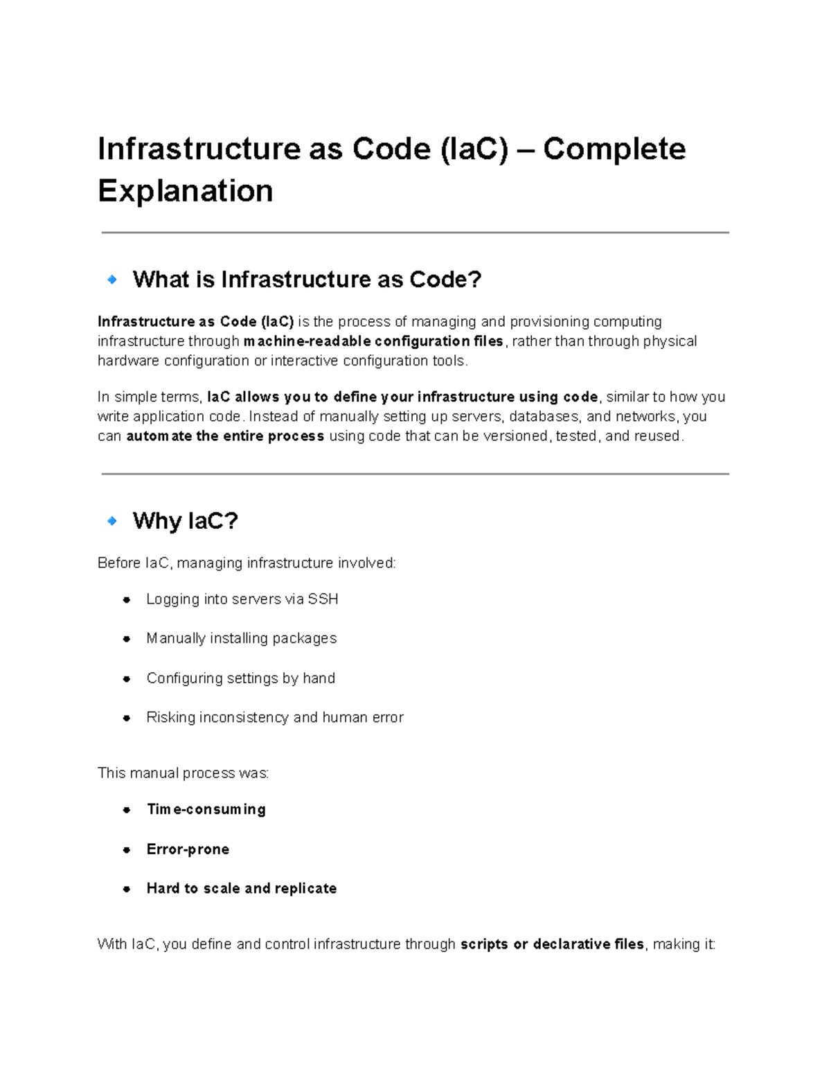 Infrastructure as Code (IaC) – Comprehensive Overview and Benefits ...