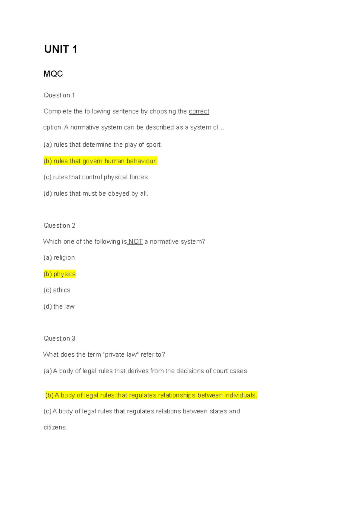 ILW1501 MCQ - Past Question Paper and Study Guide - Studocu