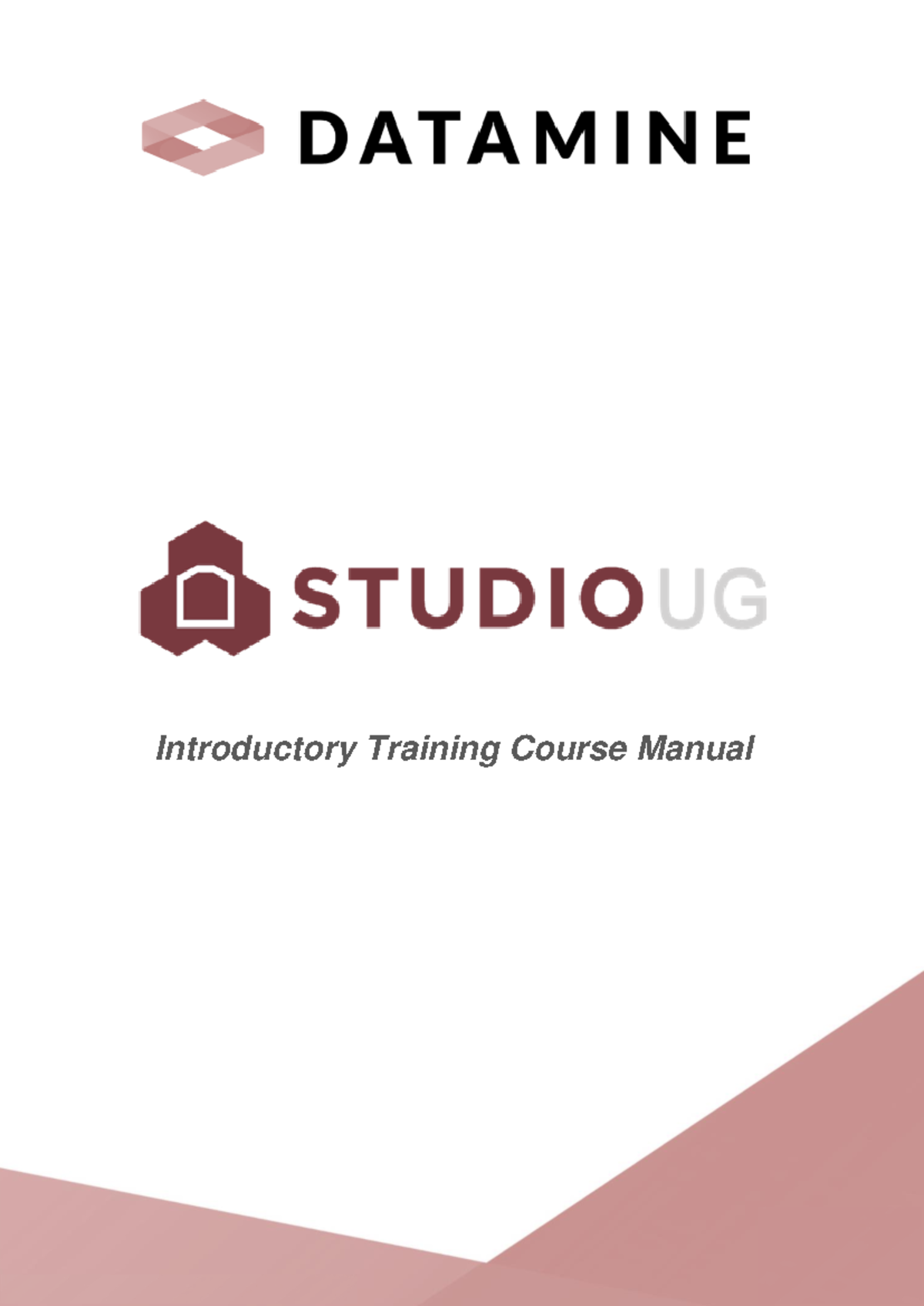 User Guide for Studio UG v1 - Introductory Training Course Manual - Studocu