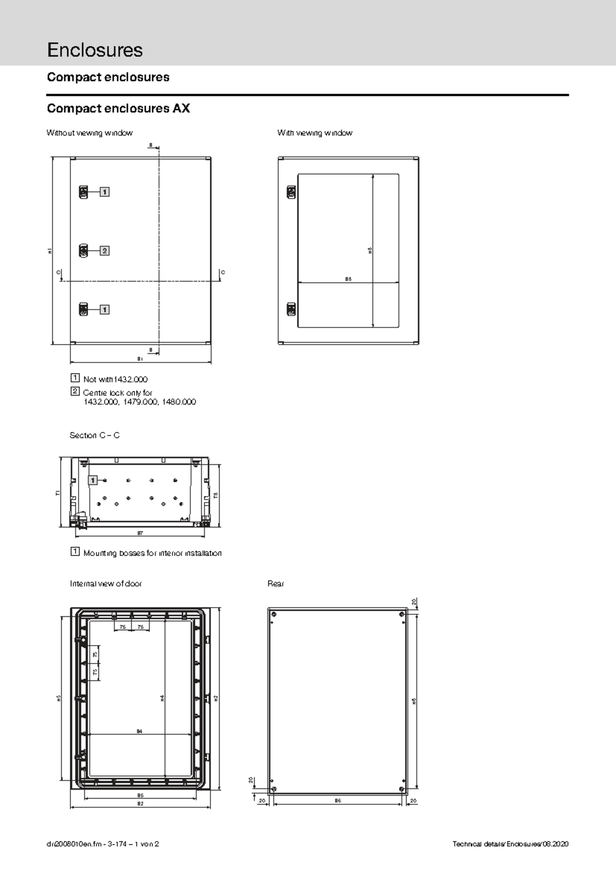 Technical Details of Compact Enclosures AX (1468000) - Studocu