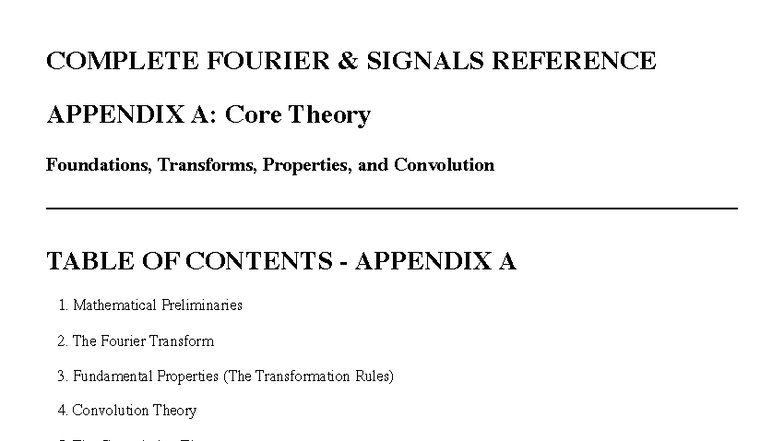 Appendix A: Core Theory of Fourier Optics and Transform Properties ...