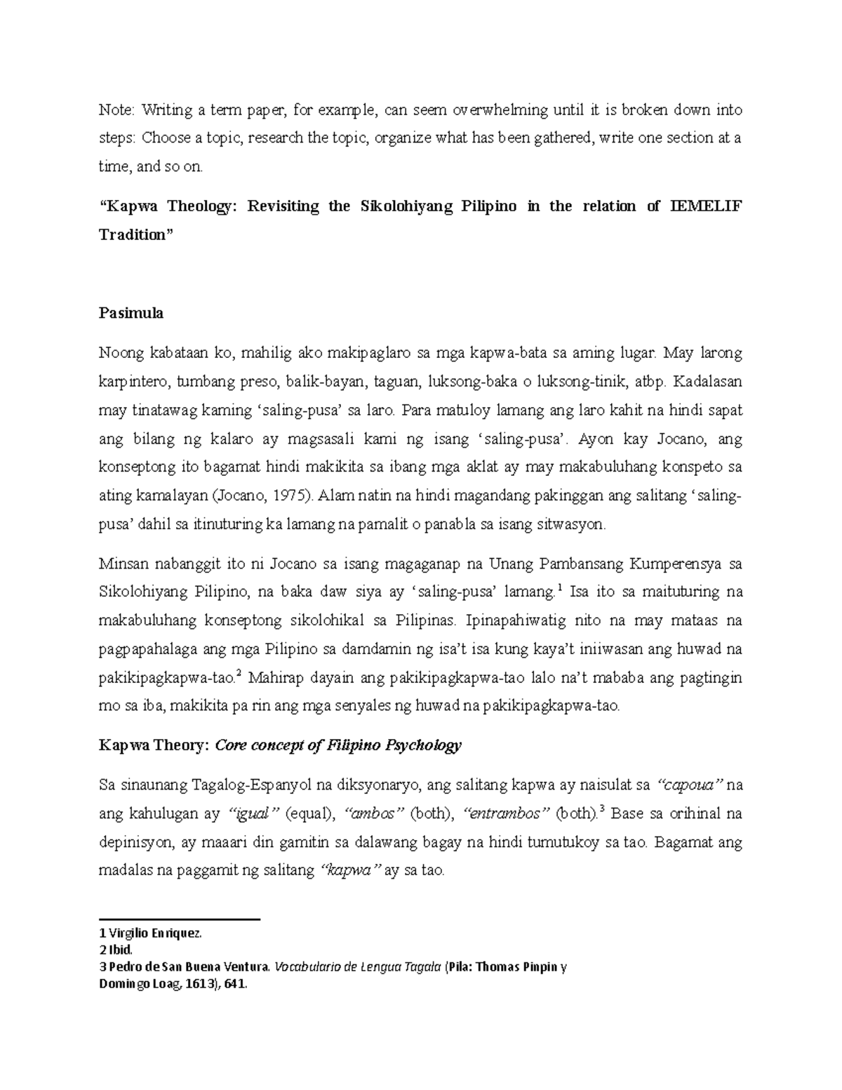 Kapwa Theology: A Study on Filipino Social Psychology and Identity ...