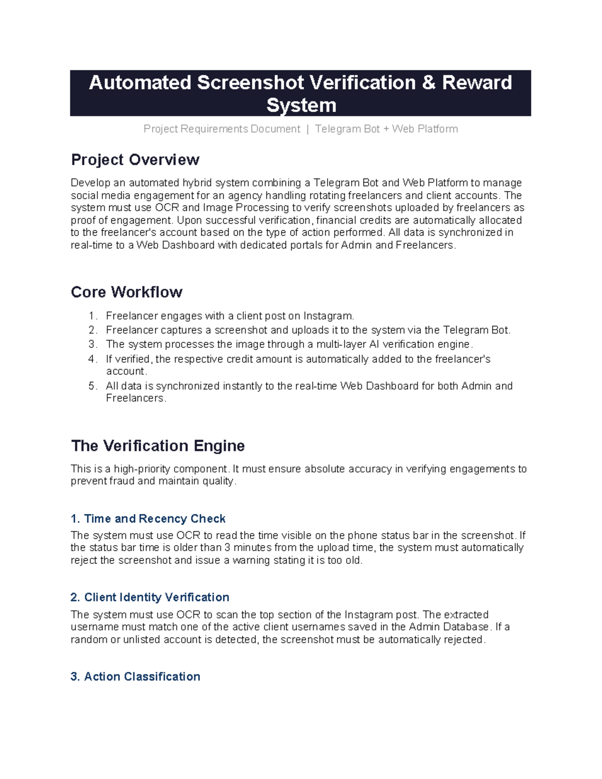 Automated Screenshot Verification System Requirements Document (Project ...
