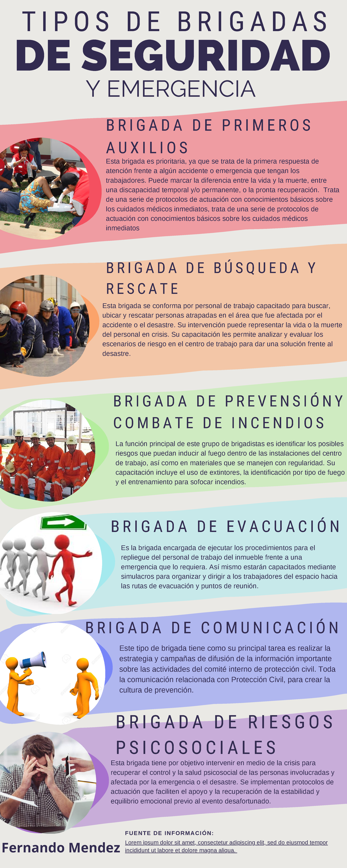Infografía tipos de brigadas de seguridad - B R I G A D A D E C O M U N ...