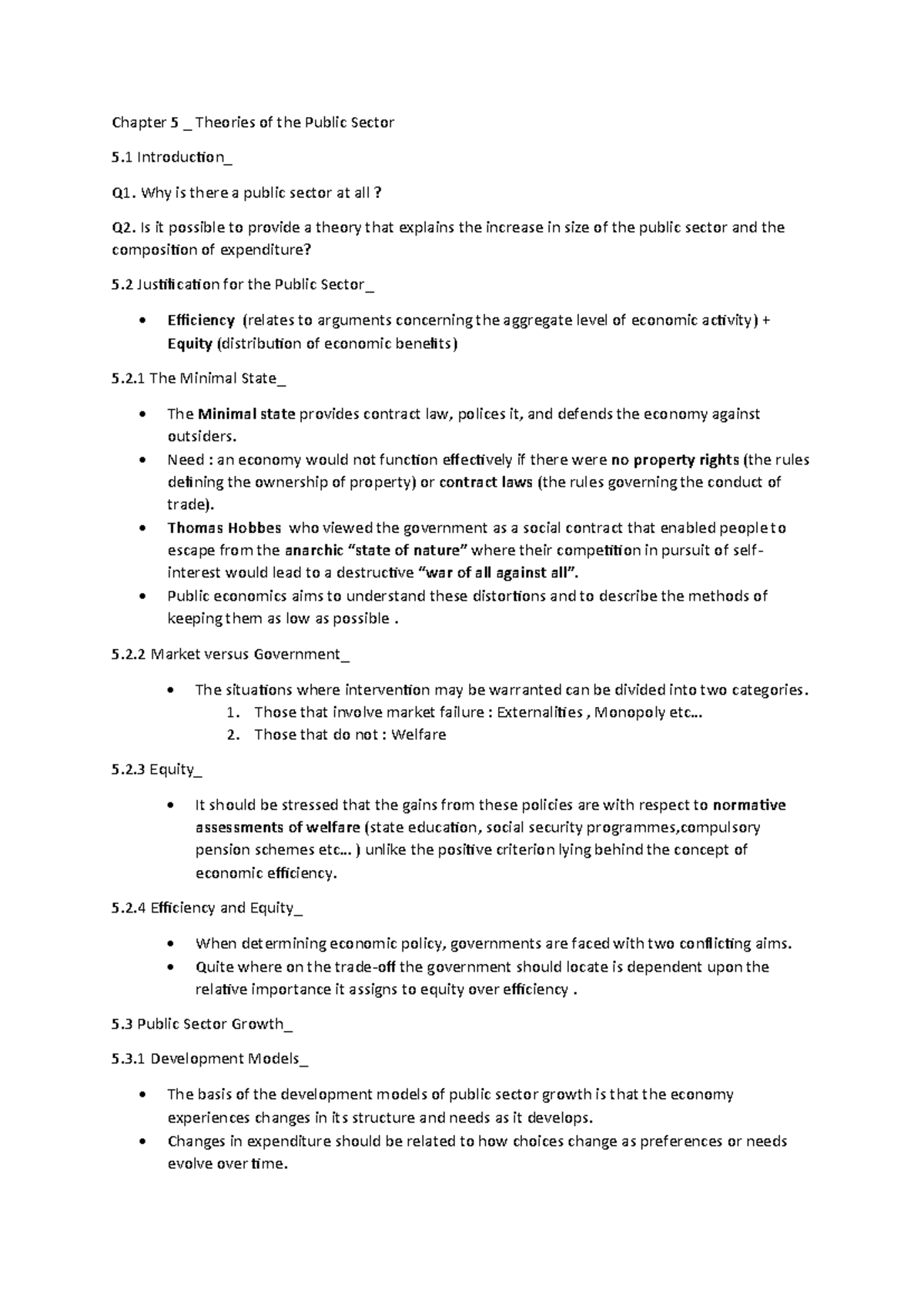 Chapter 5 Role of public sector - Chapter 5 _ Theories of the Public ...