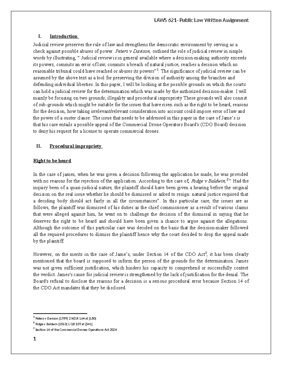 LAWS Public Law Written Assignment I: Grounds for Judicial Review - Studocu