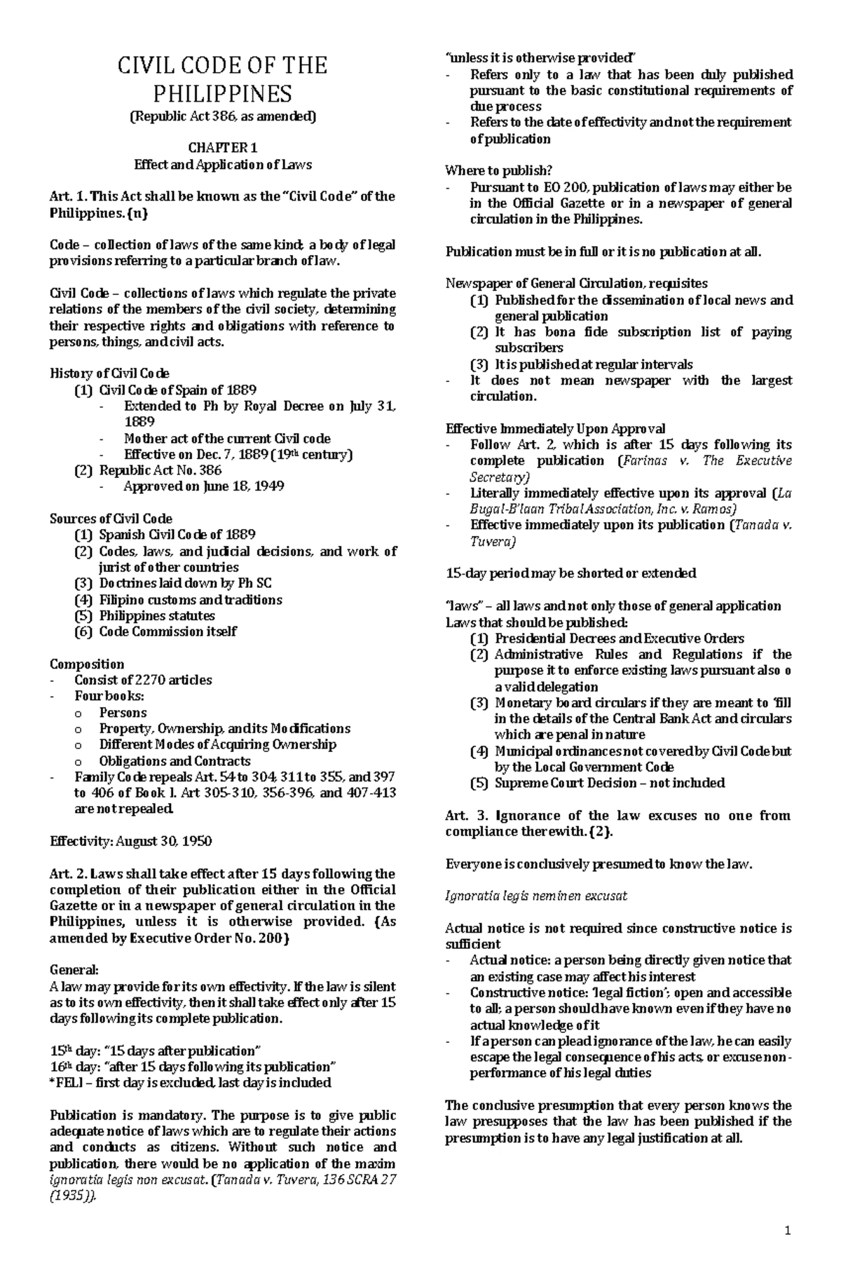 Criminal Law 2 Reviewer Table - Art Crime Elements/Acts Persons Penalty ...