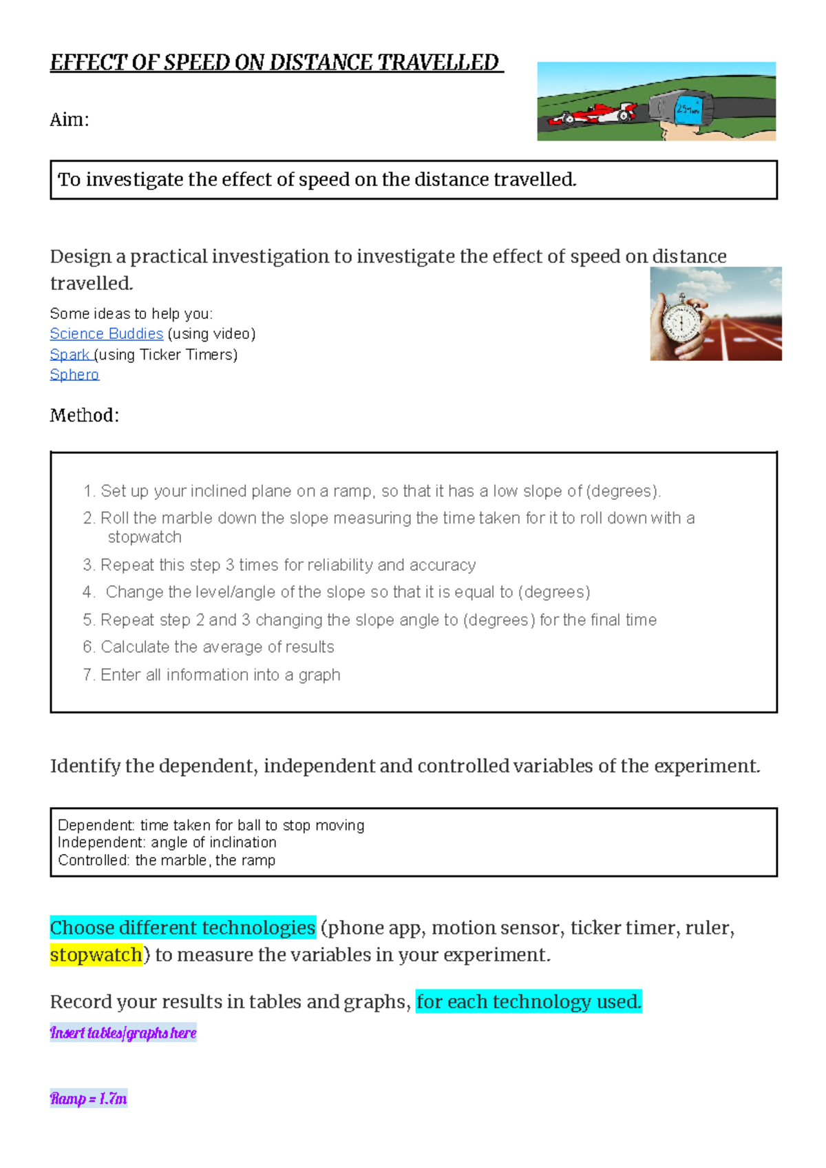 Investigating Speed's Impact on Distance Travelled: Practical Study ...