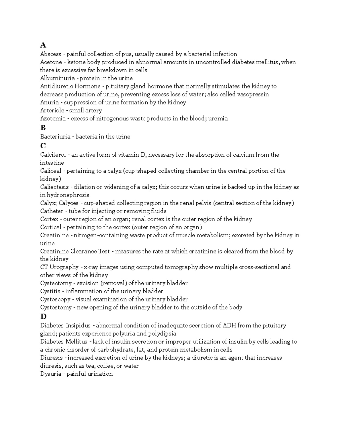 Chapter 7 Spelling Words - A Abscess - painful collection of pus ...