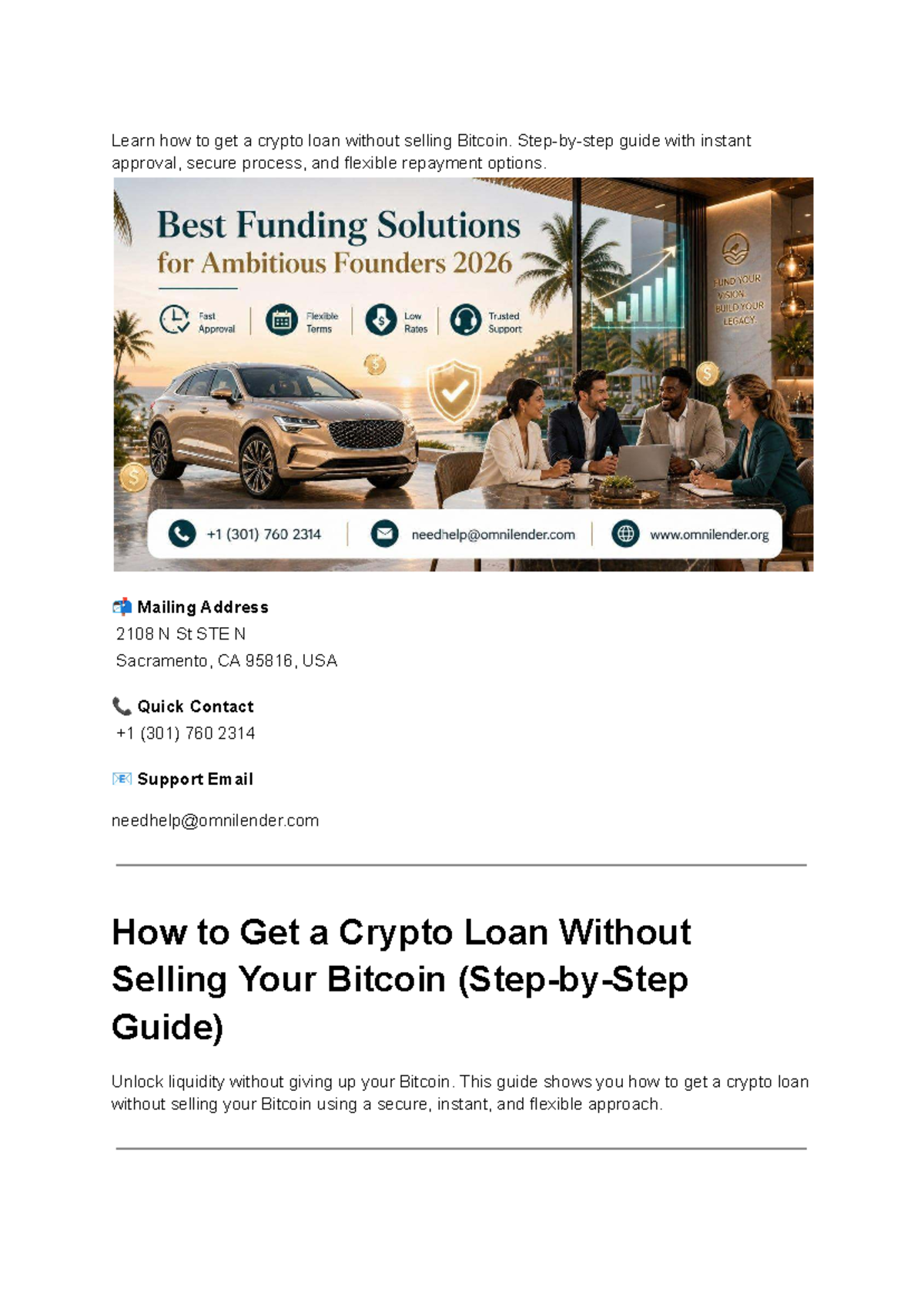 How to Get a Crypto Loan Without Selling BTC: Step-by-Step Guide - Studocu