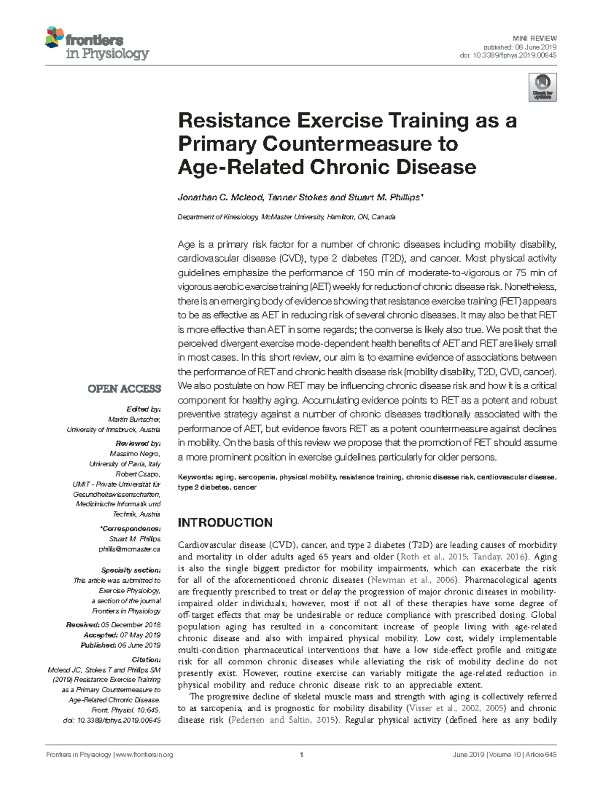 KINE 101: Resistance Training for Chronic Disease Prevention - A Mini ...