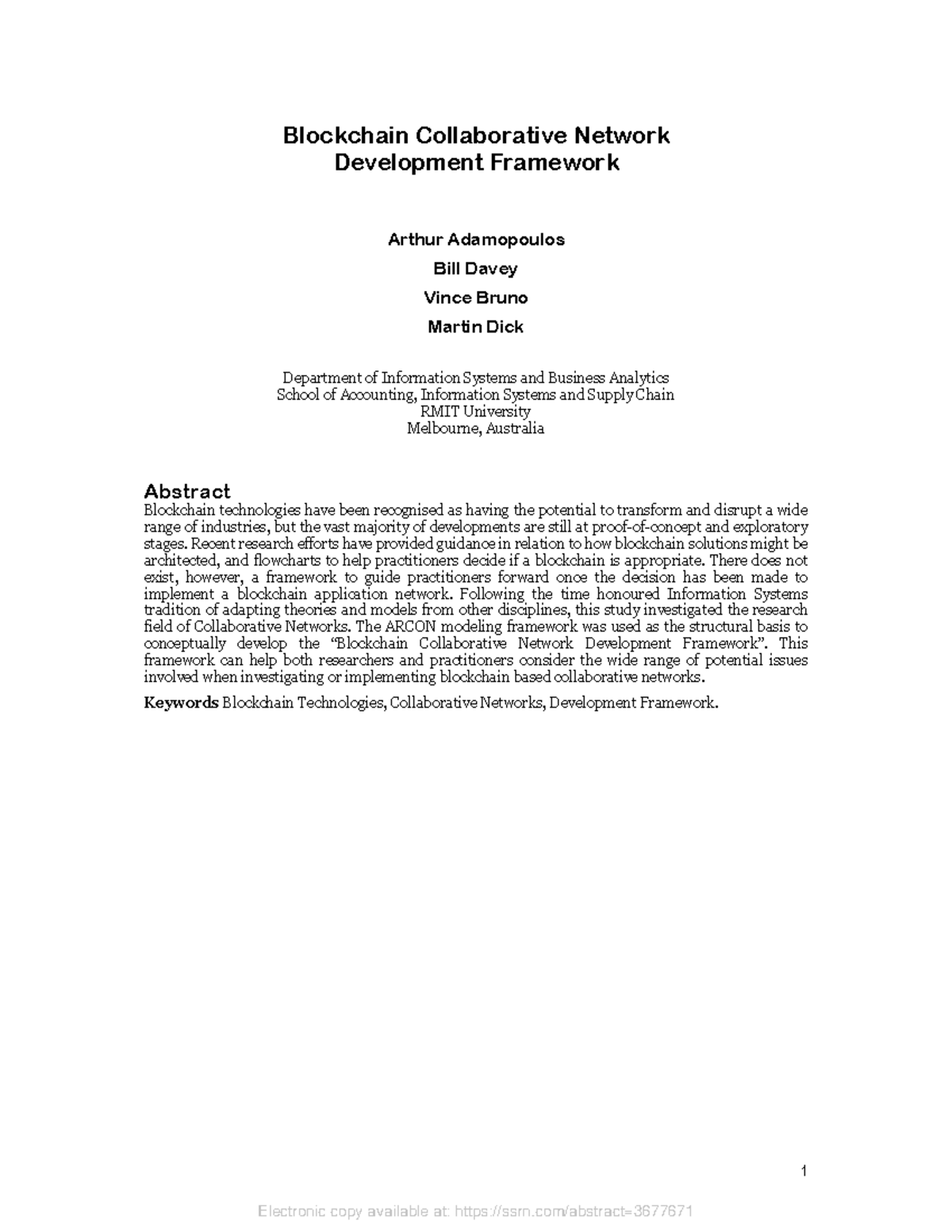 Blockchain Collaborative Network Development Framework: A Guide for ...