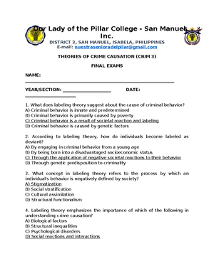 Clj 1 Introduction To Philippine Criminal Justice System Our Lady Of