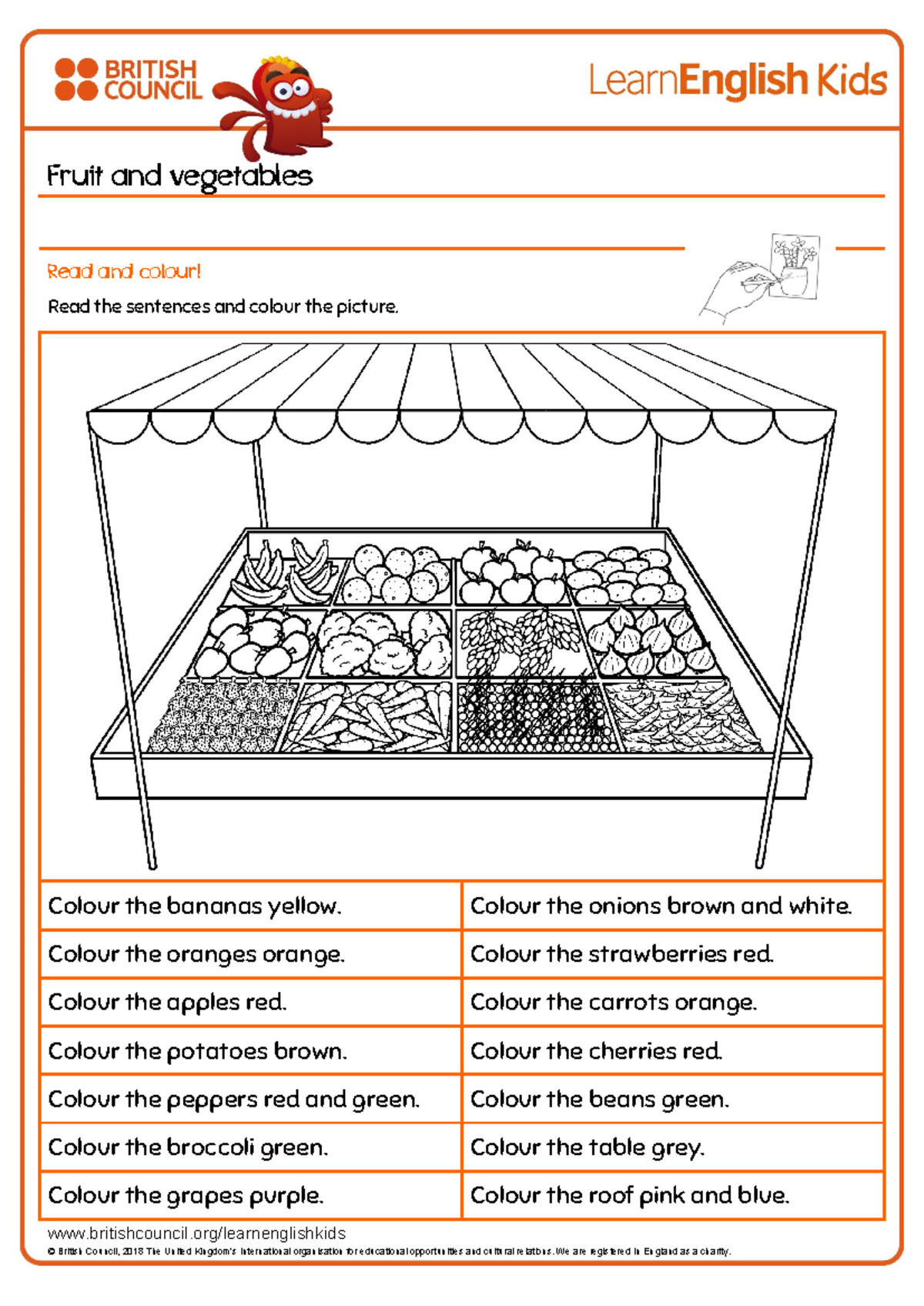 Colouring fruit and vegetables - britishcouncil/learnenglishkids ...
