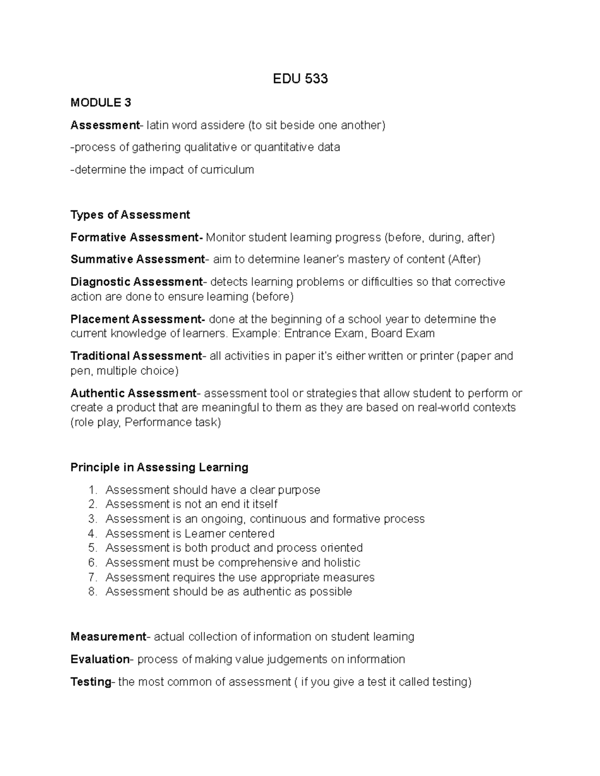 Reviewer 533 - EDU 533 MODULE 3 Assessment- latin word assidere (to sit ...