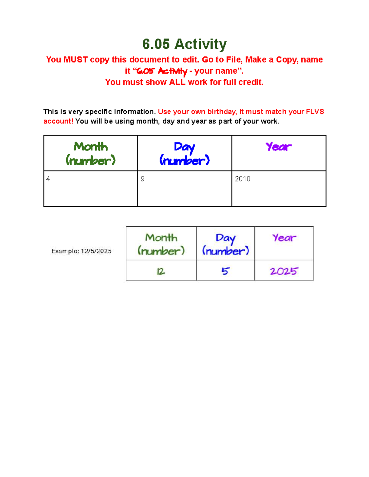 Copy of 6.05 Activity: Volume, Surface Area & Density Calculations ...
