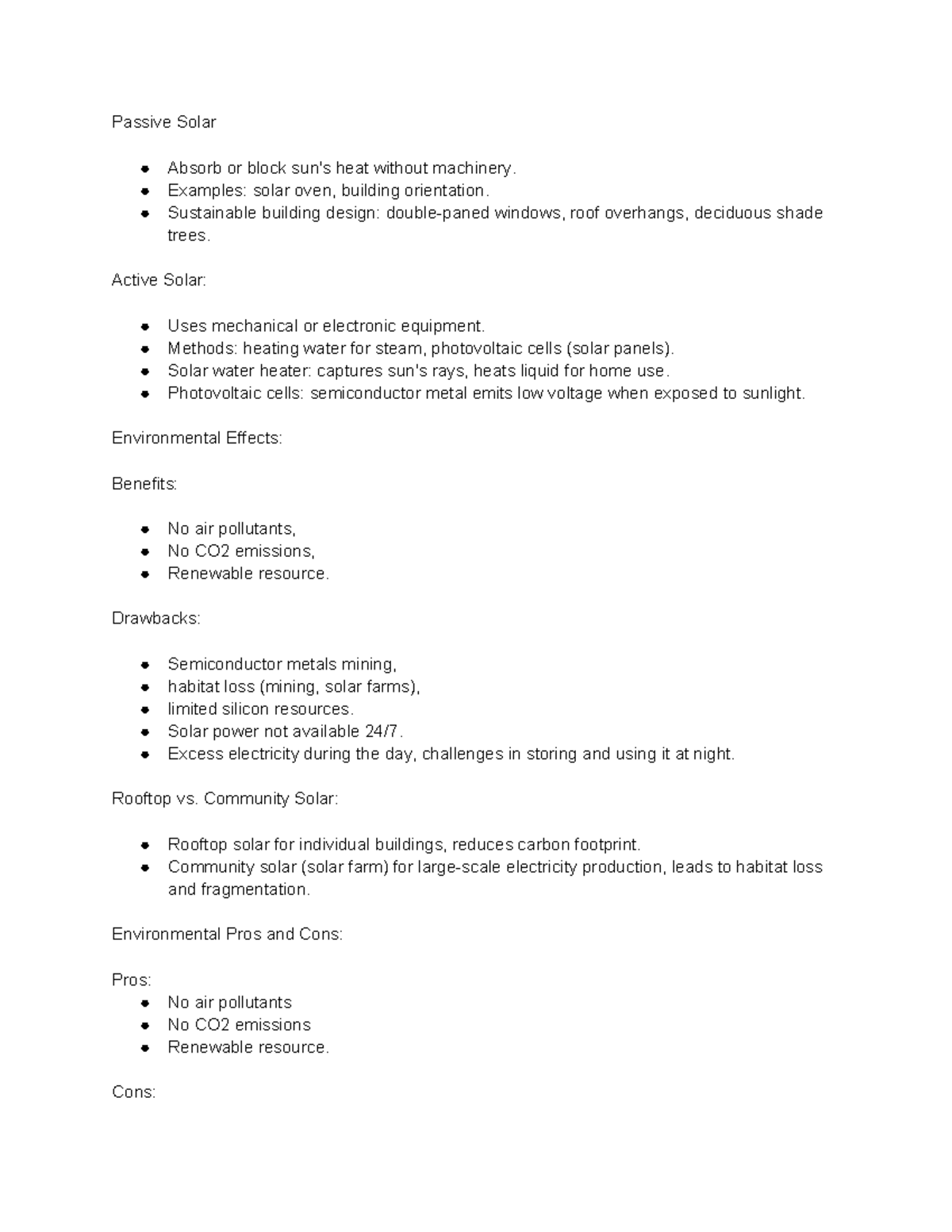 Solar Energy - Concept and Notes - Passive Solar Absorb or block sun's ...