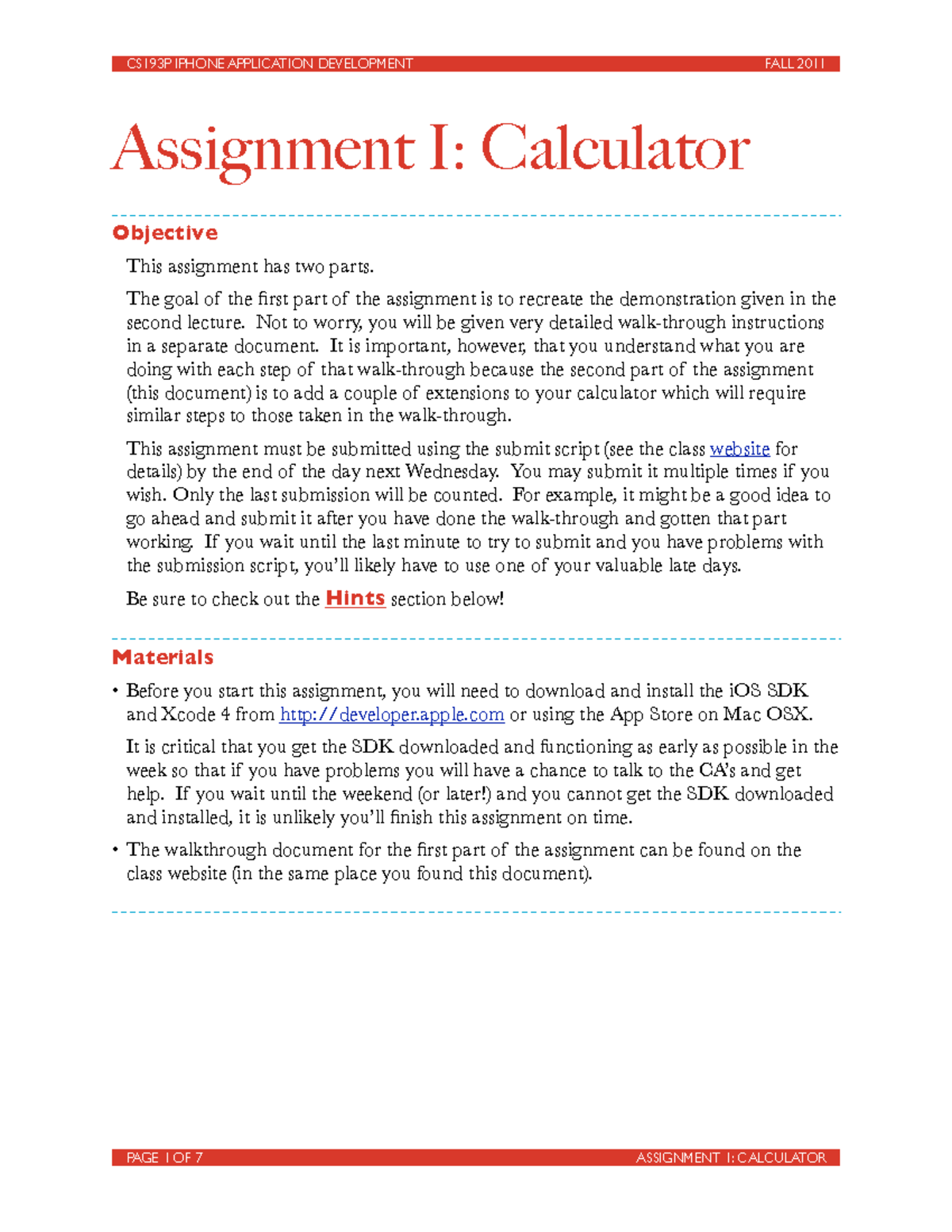 CS101 Assignment I: Calculator Development Guide and Tasks - Studocu