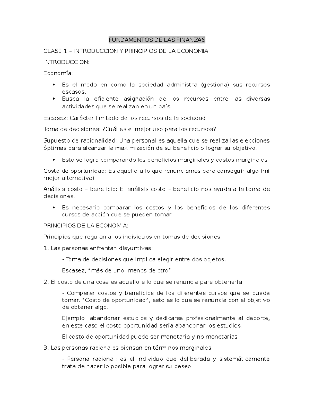 Fundamentos DE LAS Finanzas - FUNDAMENTOS DE LAS FINANZAS CLASE 1 ...