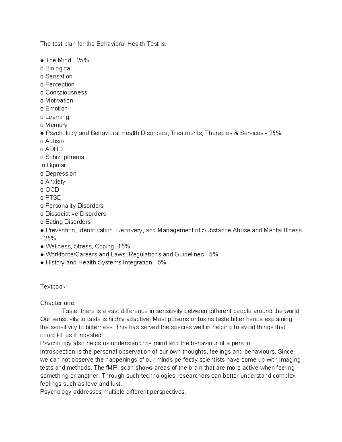 Behavioral Health Study Guide: Key Concepts and Insights - Studocu