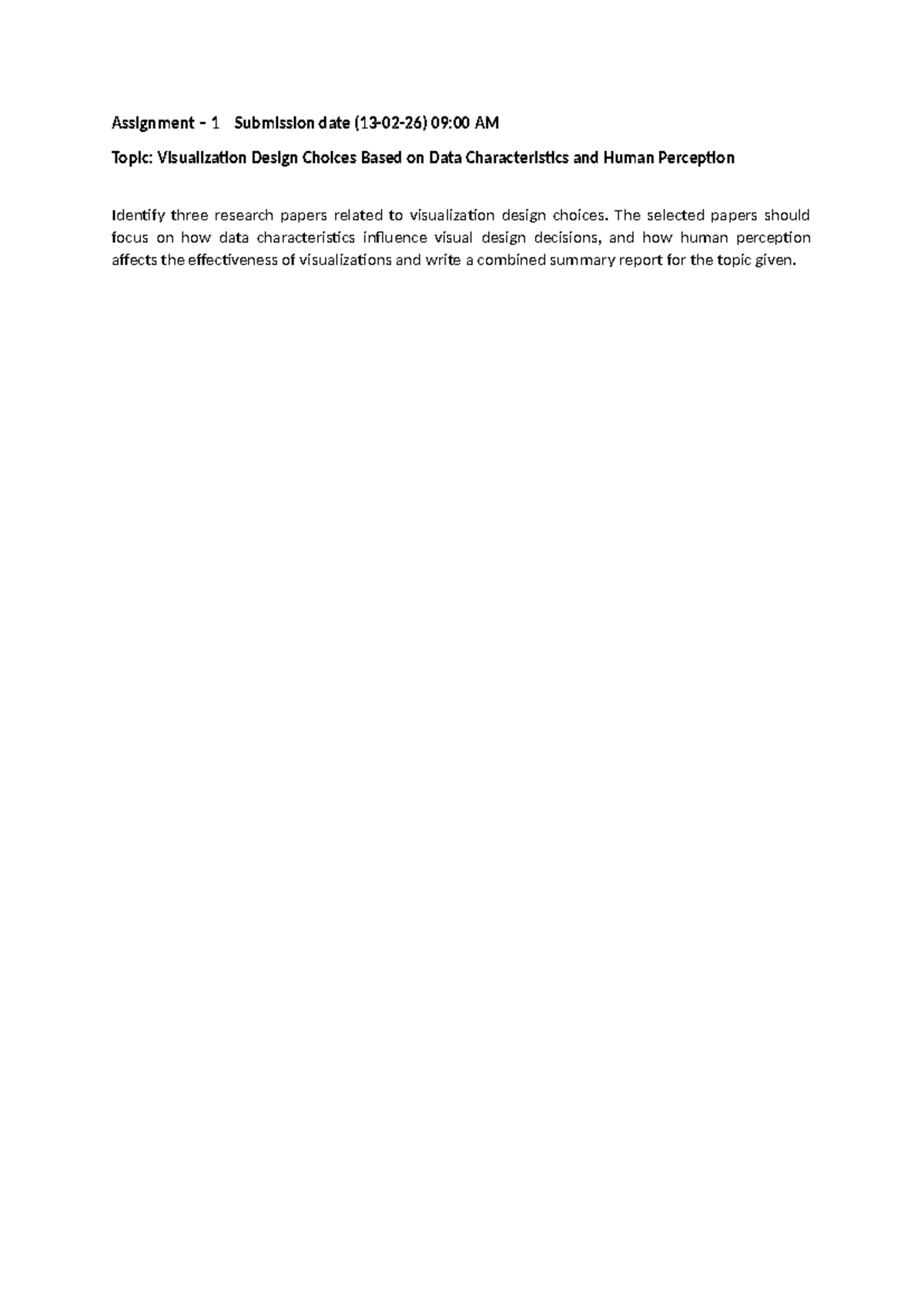 DVT - Assignment 1 - data visualization - Assignment – 1 Submission ...
