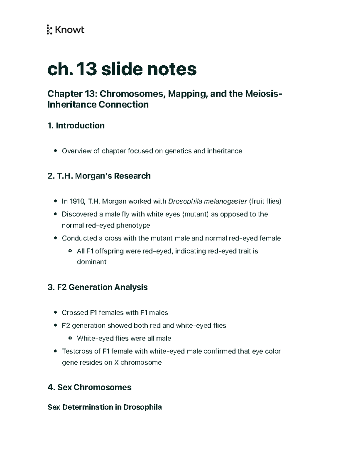 Ch. 13 slide notes - ch. 13 slide notes Chapter 13: Chromosomes ...