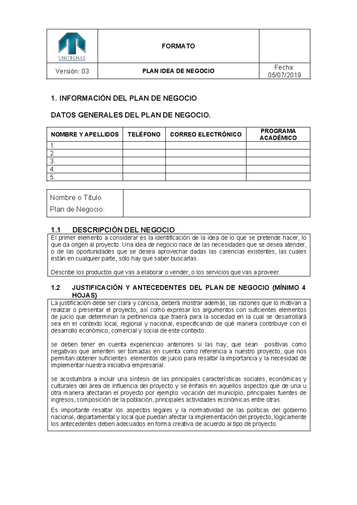 Formato del Plan de Negocio V3 - Guía Completa y Detallada - Document Preview