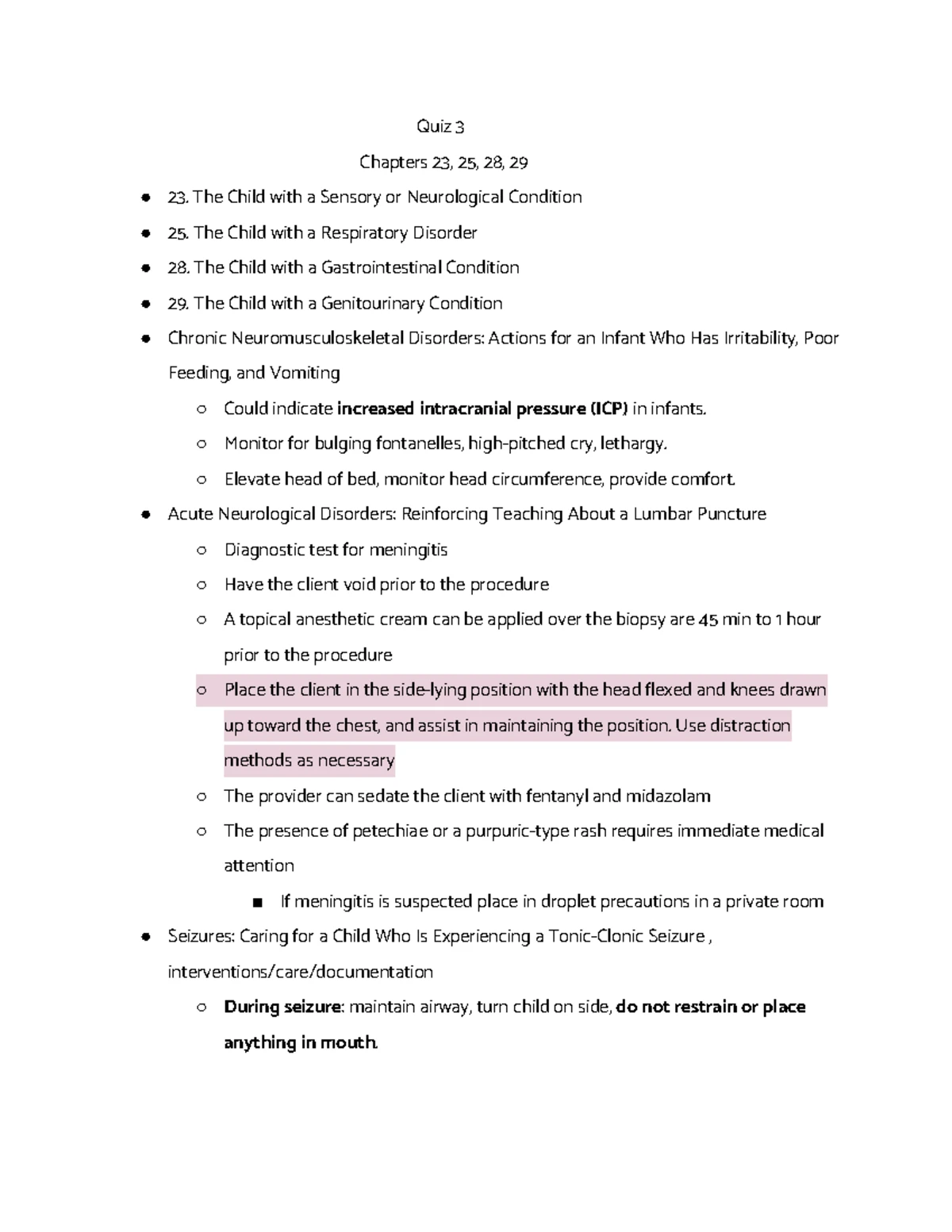 Study Guide for Nursing Exam - Shock Management (NURS 101) - Studocu