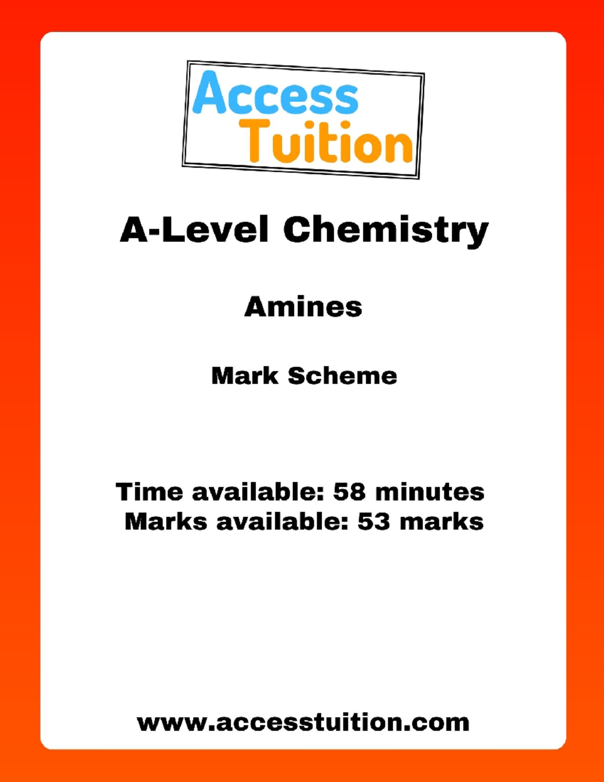 Amines - Mark Schemes (MS) for Organic Chemistry Exam - Studocu