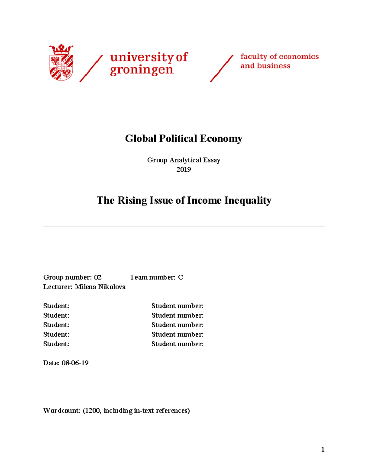 Global Political Economy (GPE) Analytical Essay: Income Inequality ...