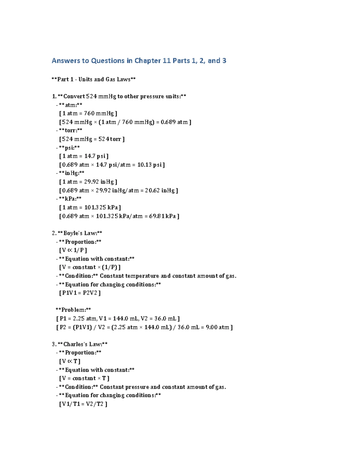 CHM 1045 Final Exam Notes: Classification of Matter and Properties ...