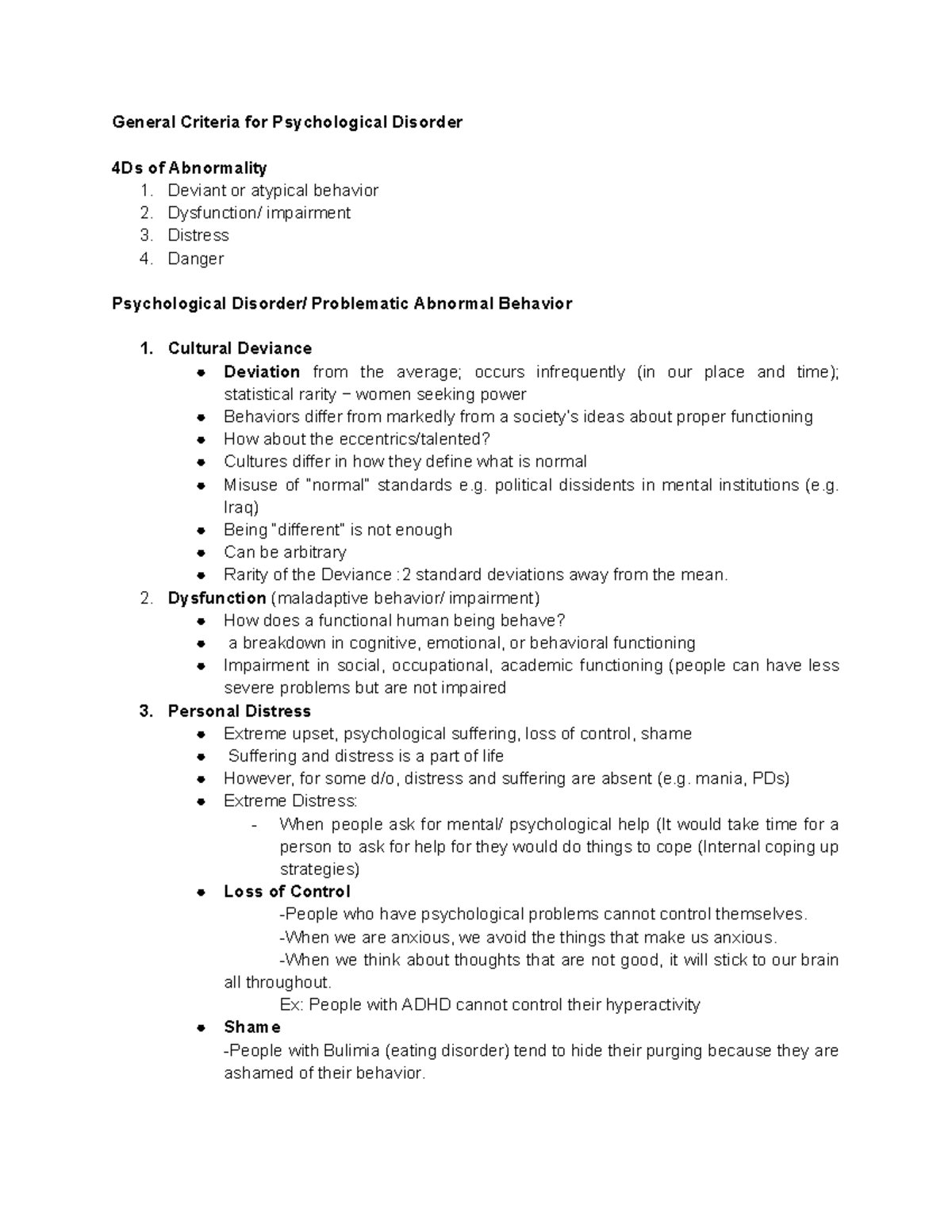 Psychological Disorders: Understanding the 4Ds of Abnormality - Lesson ...