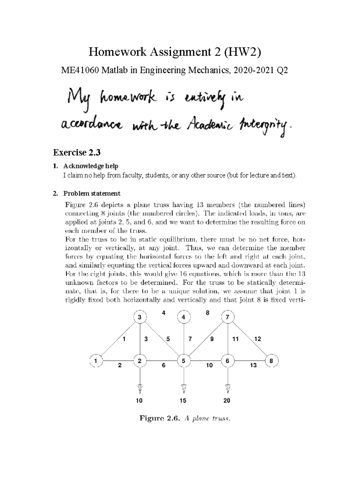HW2 - Homework2 2020-2021, made by myself. Final score is about 9.0/10 ...