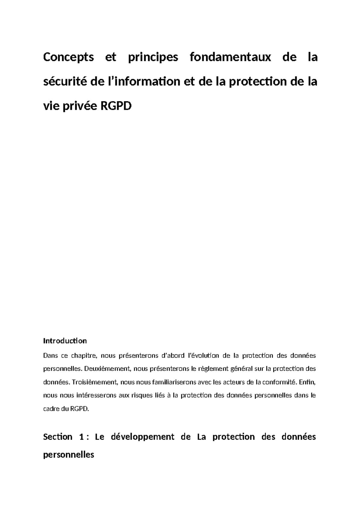 RGPD - Reglement - Concepts et principes fondamentaux de la sécurité de ...