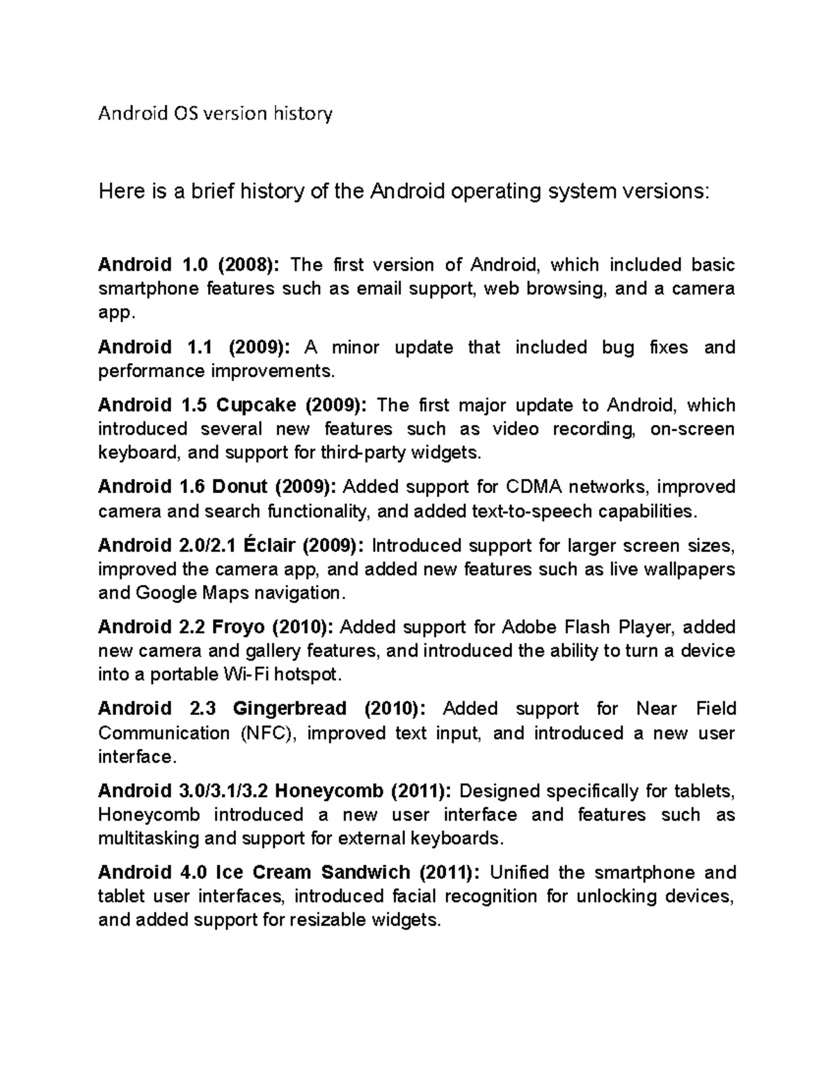 Android OS version history - Android 1 (2009): A minor update that ...
