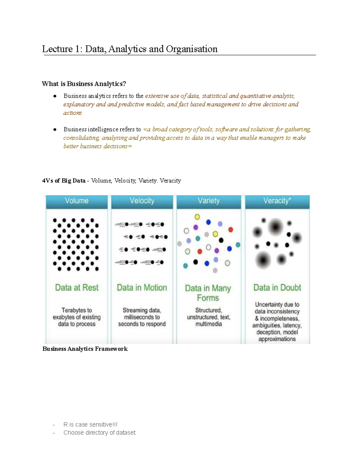Comm1190 Lecture Notes on Data Analytics & R Programming - Studocu
