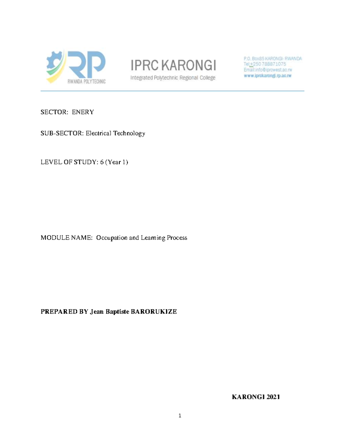 CCMOL: Occupation and Learning Process Study Notes (Level 6) - Studocu