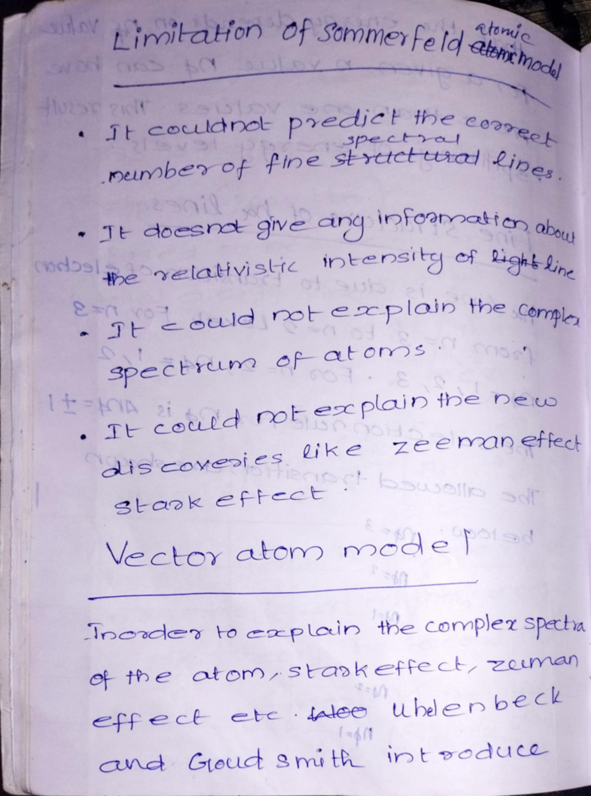 Quantum Mechanics Concepts in Vector Atom Model (Course Code: QM101 ...