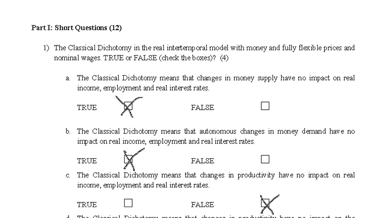 MT 2 Practice Solutions: Short Questions & Economic Analysis - Studocu