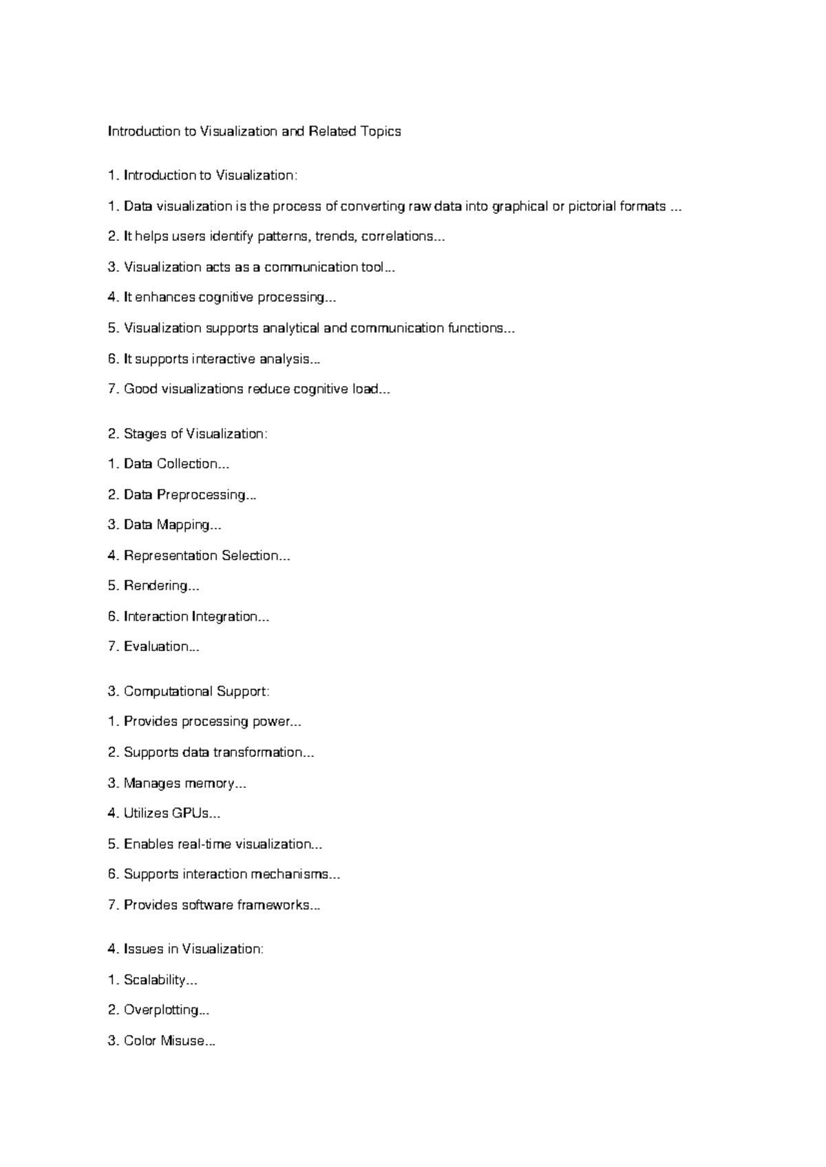 Visualization and Data Mining Notes: An Introductory Guide - Studocu