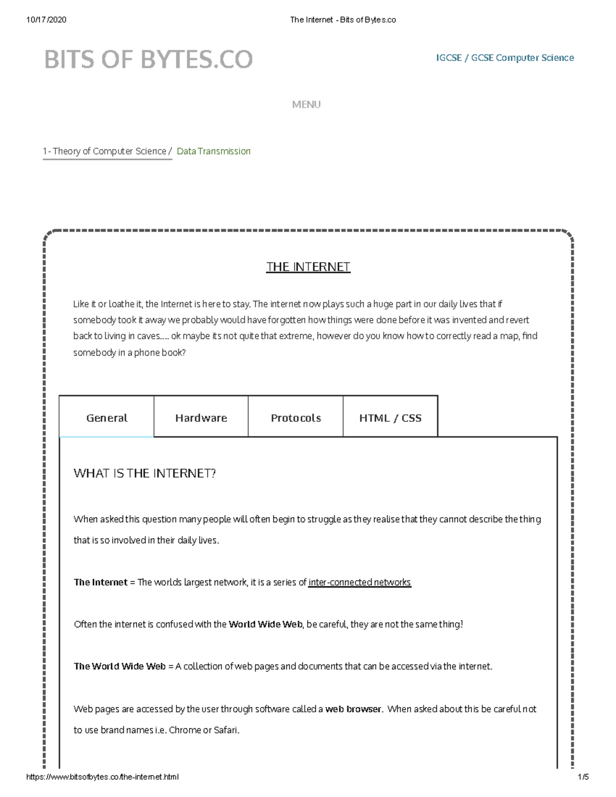 The Internet Gcse