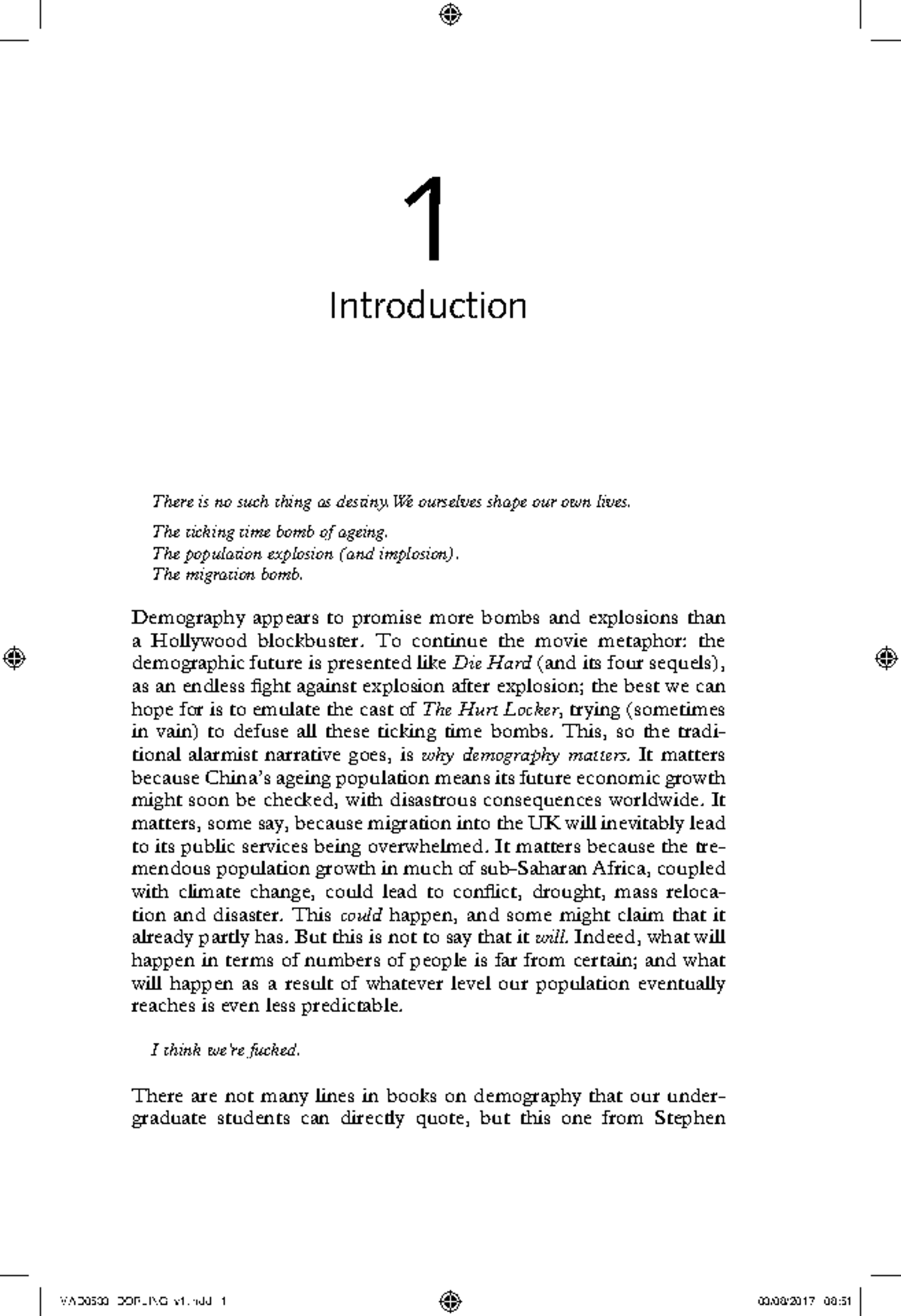 W1 - Demography and Its Consequences: An Introduction to Key Issues ...
