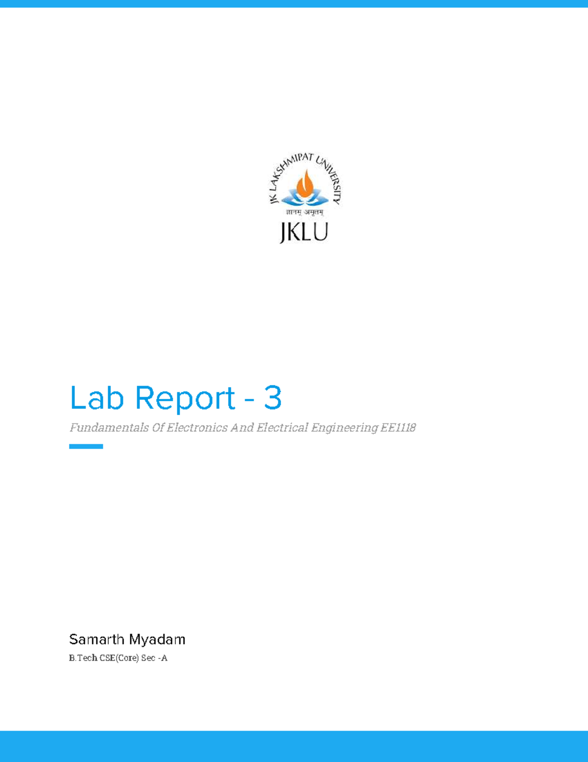 Lab Report 3: Circuit Analysis Using Microcap Simulator - B.Tech CSE ...