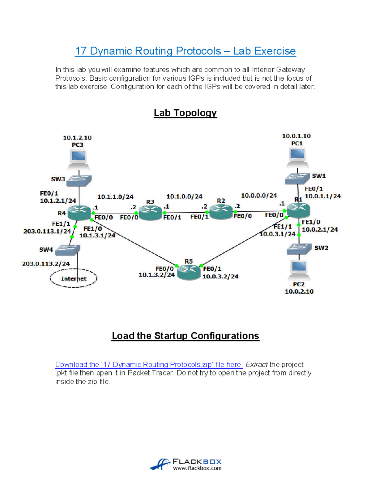Lab 4: Dynamic Routing Protocols - Introductory Exercise and ...